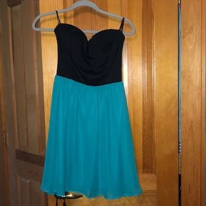 pretty teal strapless